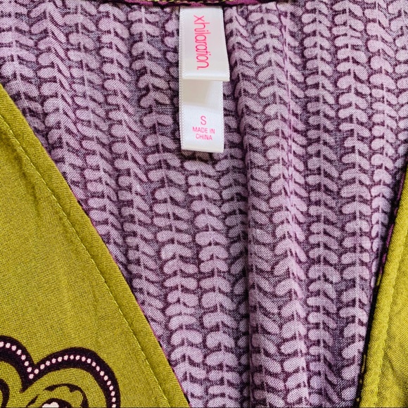 Xhilaration Purple & Green Patterned Dress Small - Picture 5 of 5